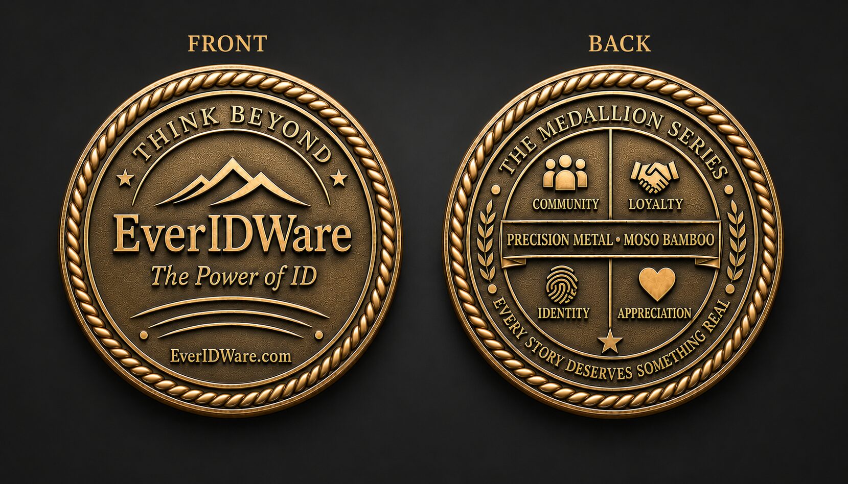 EverIDWare Die Struck Antique Gold
